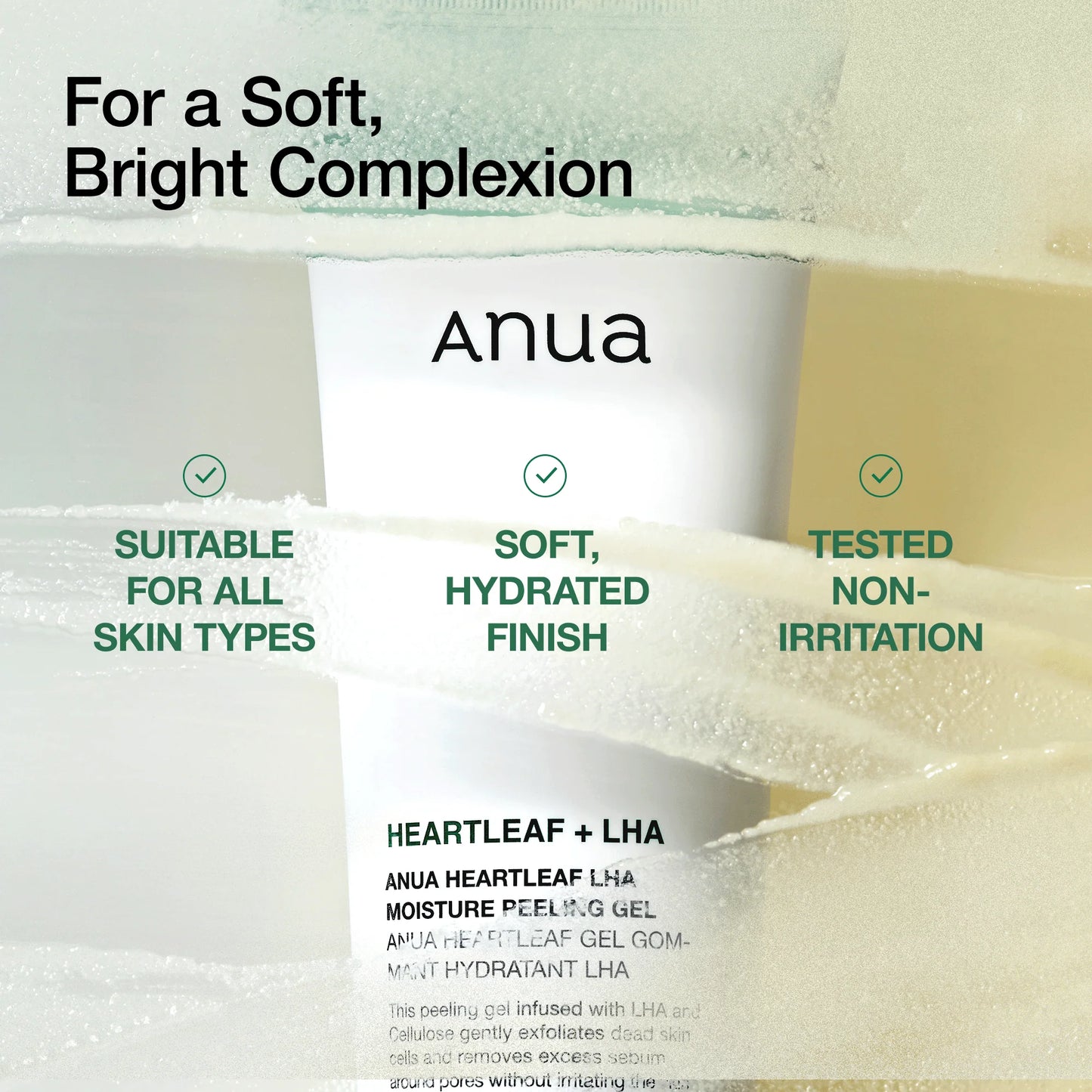 Anua heartleaf lha moisture peeling gel