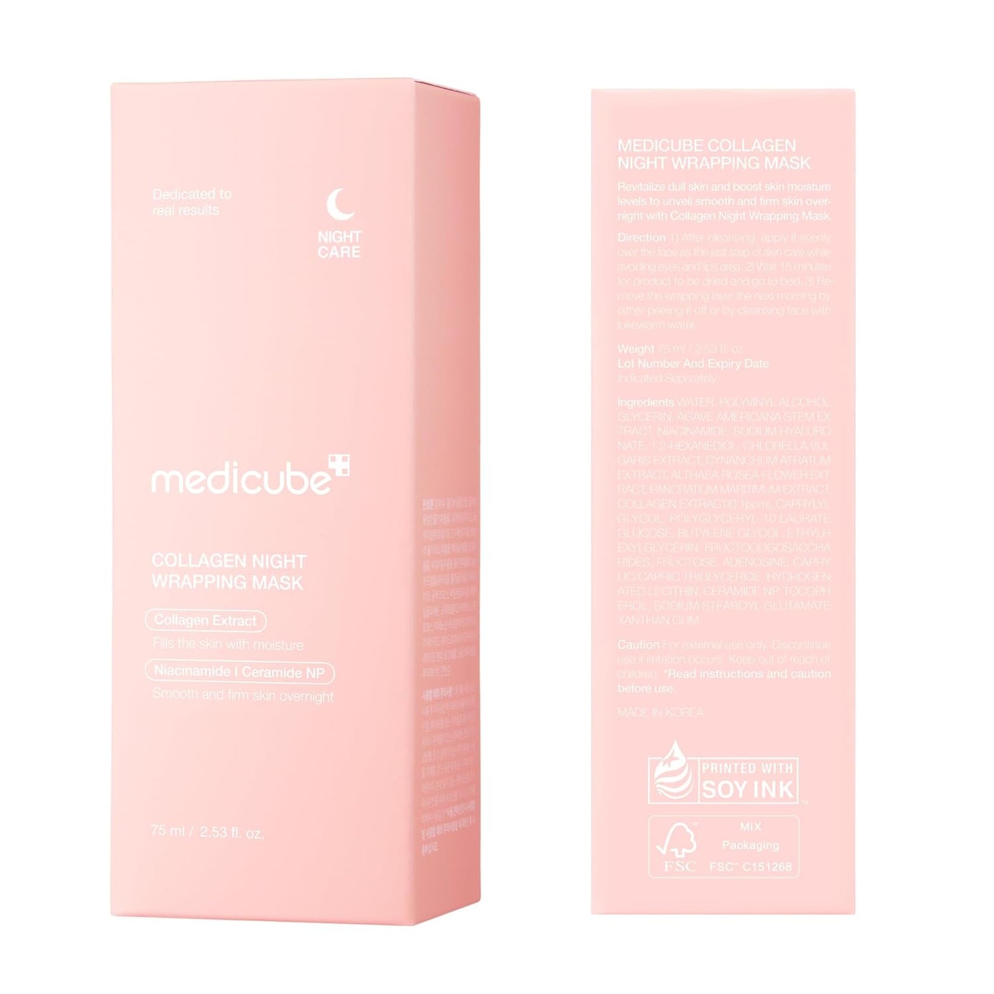 Medicube Collagen Night Wrapping Mask – Besleyici ve Elastikiyet Koruyucu Soyulabilir Uyku Maskesi (75 ML)
