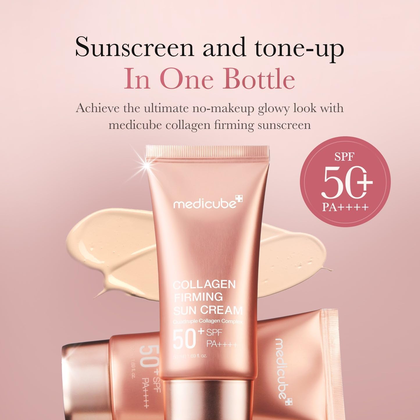 Medicube – Deep Collagen Firming Sunscreen (4’lü Kolajen Kompleksi + Aydınlatıcı SPF Bakım)