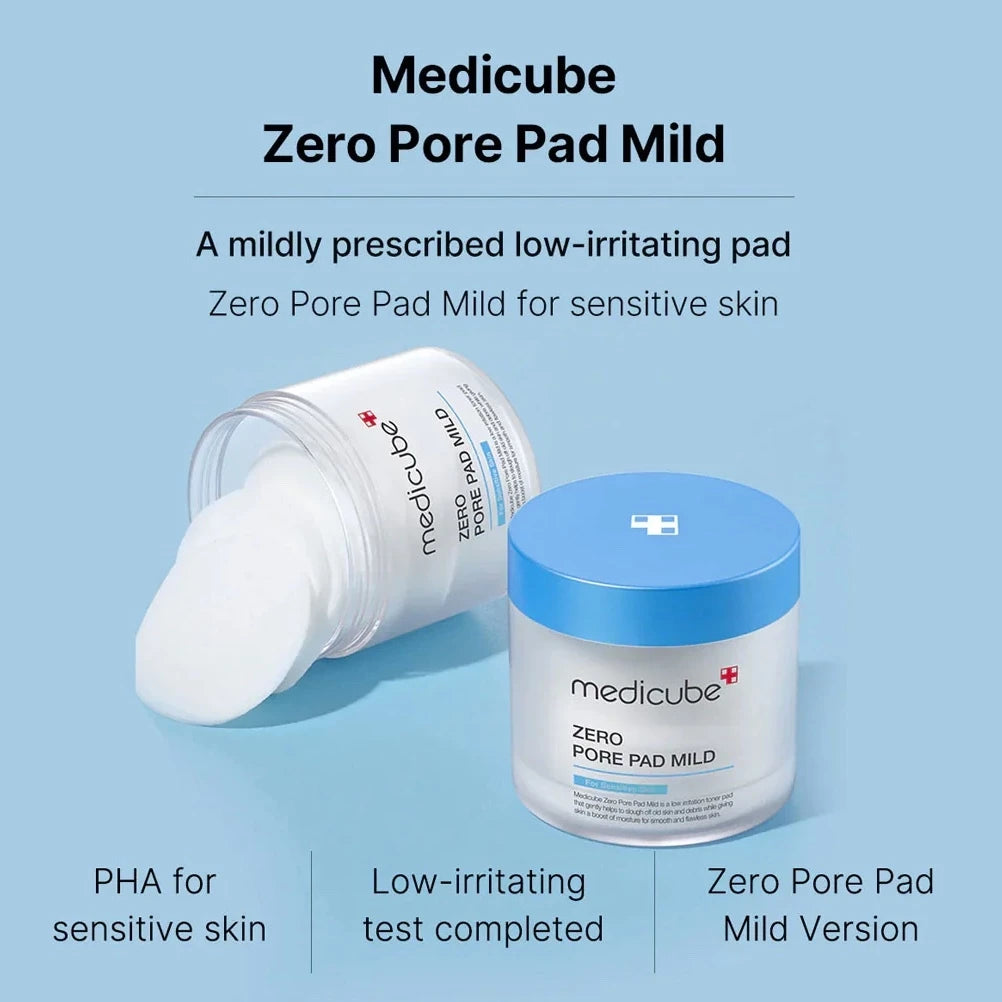 Medicube – Zero Pore Pad Mild (Aşırı Hassas Ciltler için Gözenek Arındırıcı ve Yatıştırıcı Pedler)