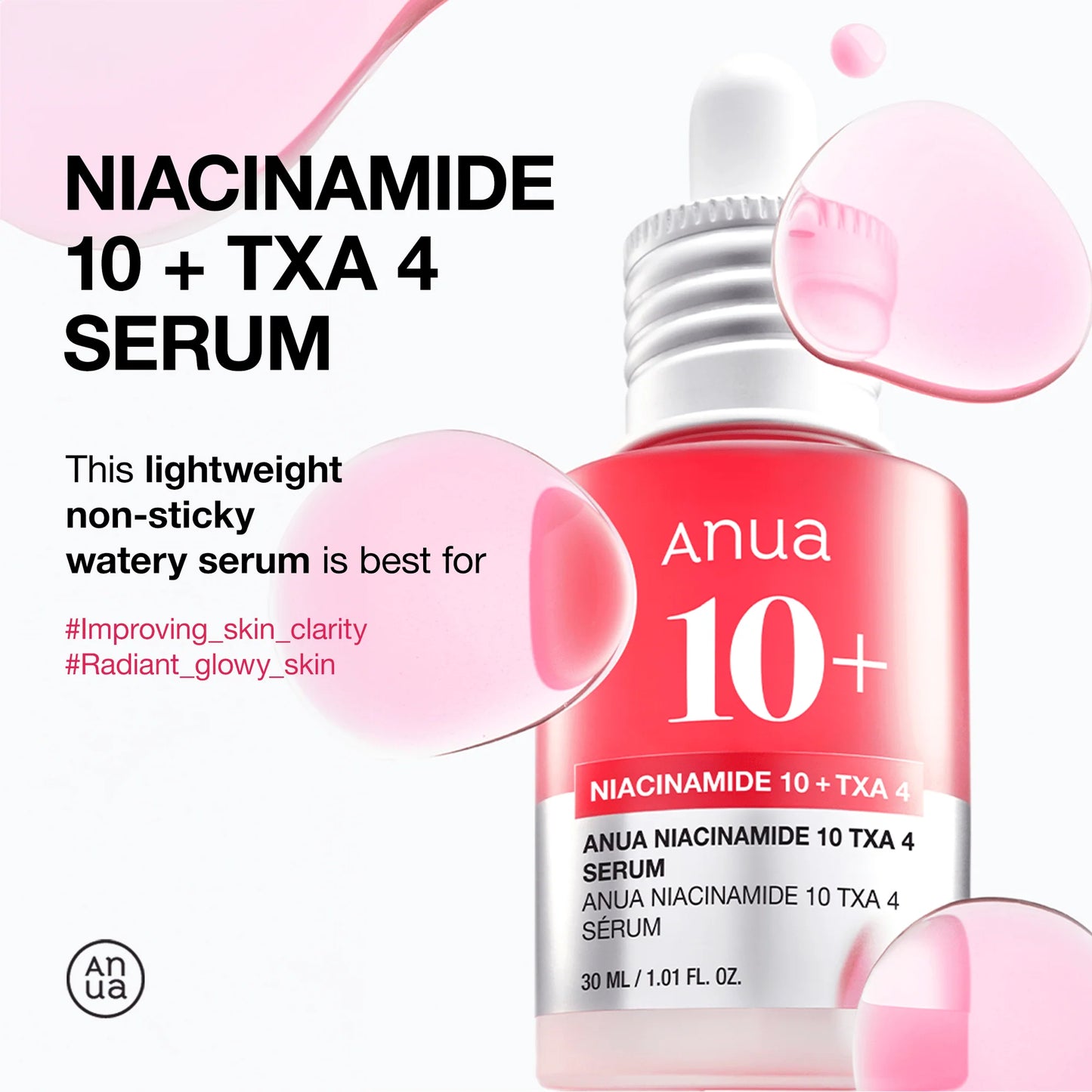 Anua Niacinamide 10% + TXA 4% Brightening Serum – Leke Karşıtı Aydınlatıcı Serum