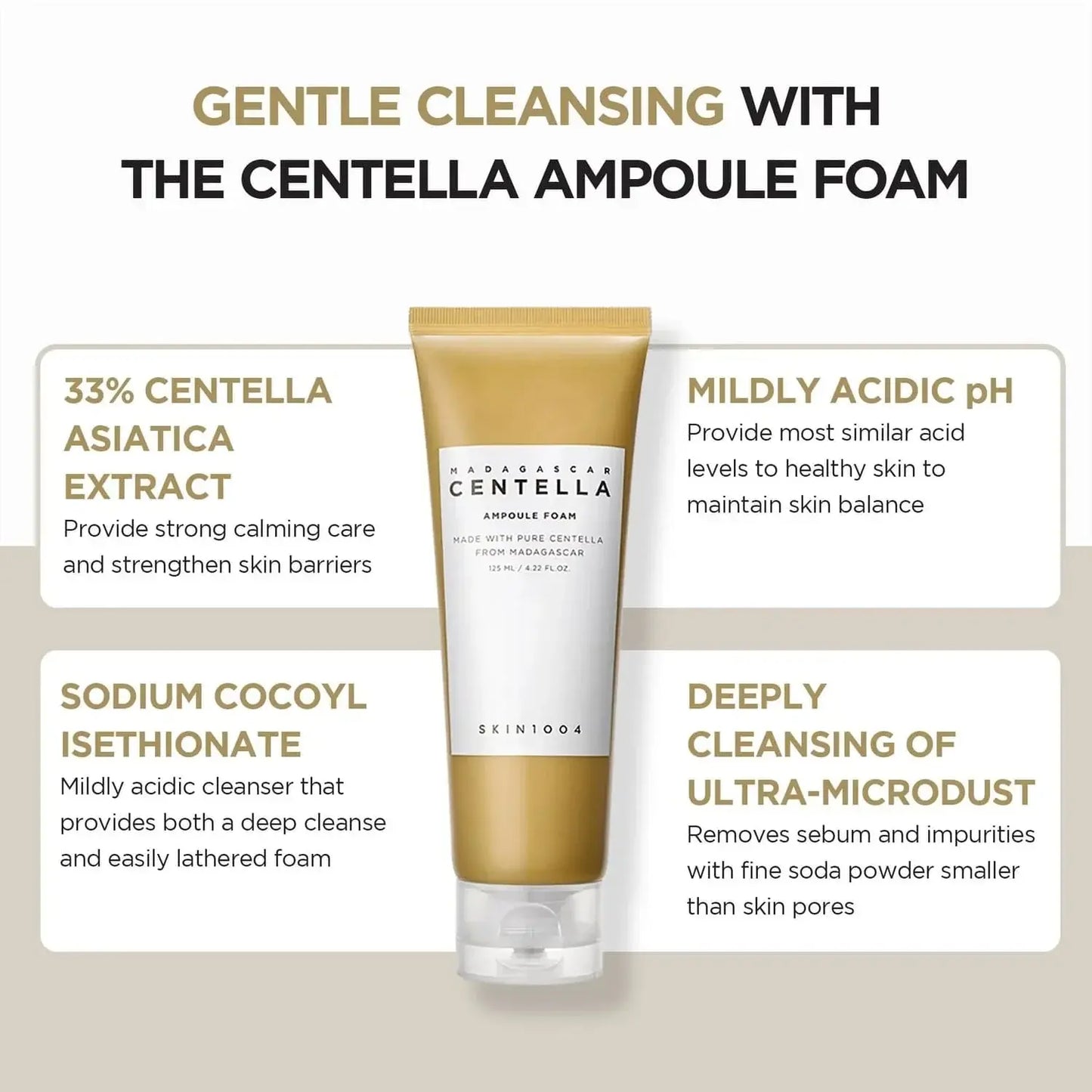 SKIN1004 – Centella Foam (Düşük pH’lı Nazik Günlük Temizleyici Köpük 125ml)